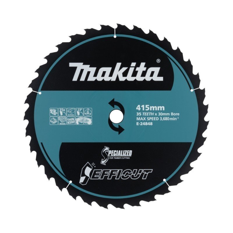 Pjovimo diskas medienai MAKITA Efficut 415x30x2,3mm 35T 23° Pjovimo diskas medienai MAKITA Efficut 415x30x2,3mm 35T 23°