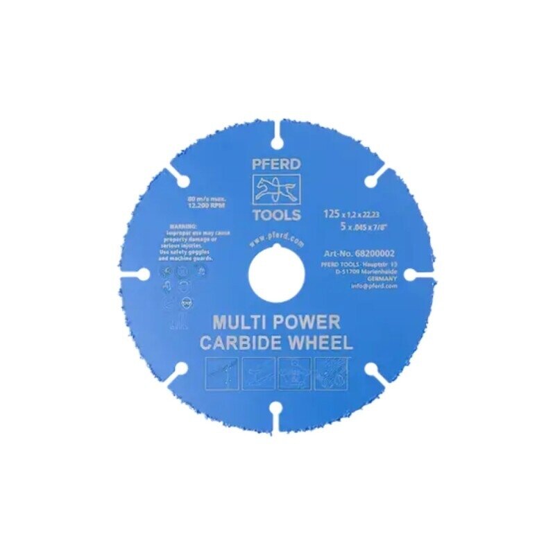 Pjovimo diskas su kietmetaliu PFERD DS 125x1,2x22,23mm Pjovimo diskas su kietmetaliu PFERD DS 125x1,2x22,23mm