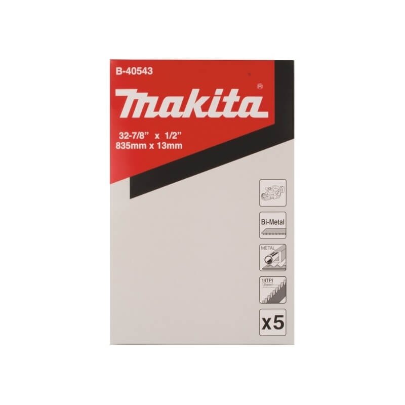 Pjovimo juosta metalui MAKITA 13x835 mm, 14 tpi, 5 vnt.