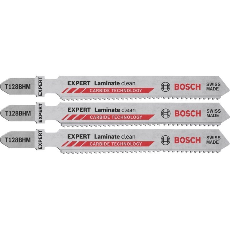 Pjūkleliai BOSCH Expert Laminate Clean T128 BHM, 3vnt.