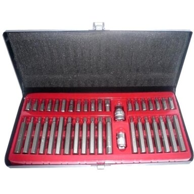 Plieniniai raktai HEX - TORX 40 vnt., S2 Plieniniai raktai HEX - TORX 40 vnt., S2