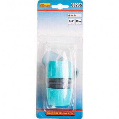 Plastikinė 3/4 x 3/4'' žarnų jungtis 2 Plastikinė 3/4 x 3/4'' žarnų jungtis 2