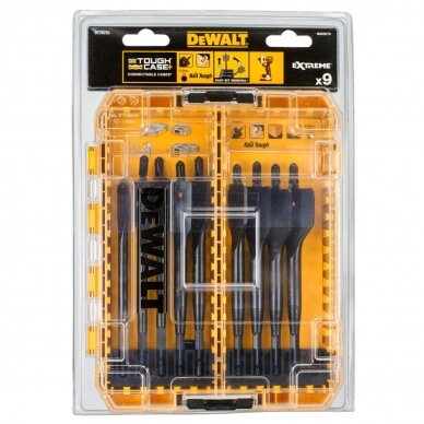 Plunksninių grąžtų rinkinys EXTREME, DeWALT, 9 vnt. 1