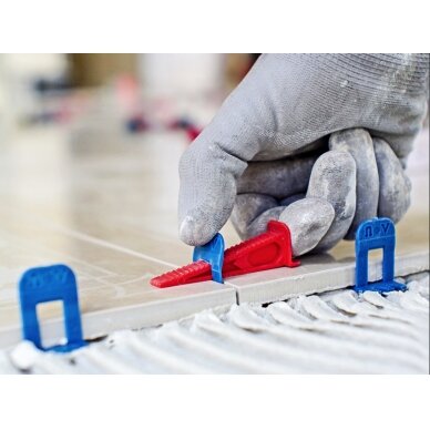 Plytelių pritraukėjas 1mm T-NOVA 500vnt. 6 Plytelių pritraukėjas 1mm T-NOVA 500vnt. 6