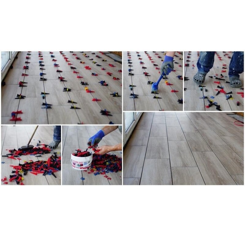Plytelių pritraukėjas 1mm T-NOVA 500vnt. 5 Plytelių pritraukėjas 1mm T-NOVA 500vnt. 5