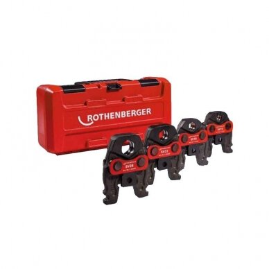 Presavimo galvų rinkinys ROTHENBERGER Compact SV15-18-22-28mm Presavimo galvų rinkinys ROTHENBERGER Compact SV15-18-22-28mm