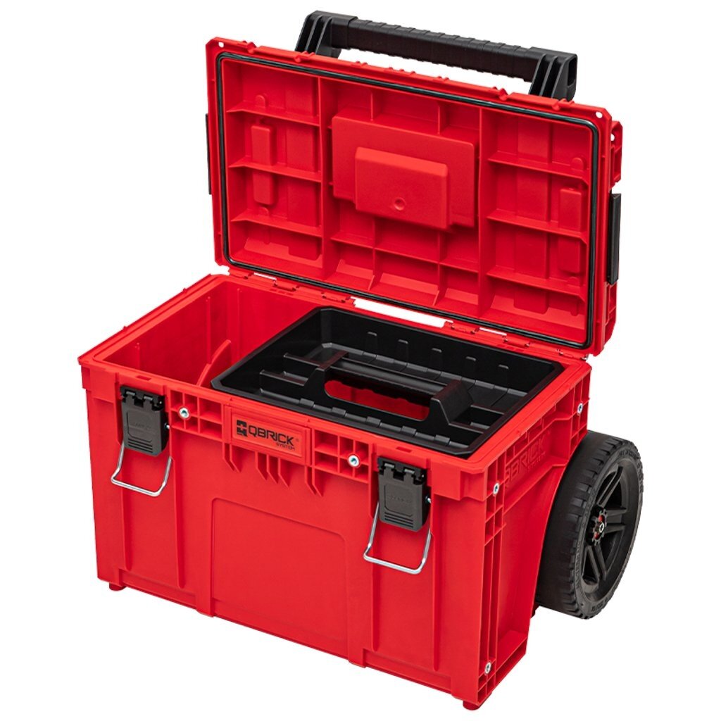 QBRICK PRIME įrankių dėžė su ratukais RED 1 QBRICK PRIME įrankių dėžė su ratukais RED 1