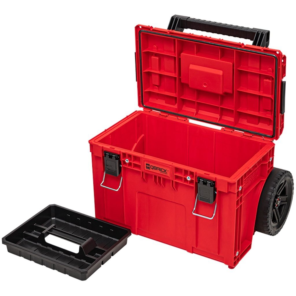 QBRICK PRIME įrankių dėžė su ratukais RED 2 QBRICK PRIME įrankių dėžė su ratukais RED 2