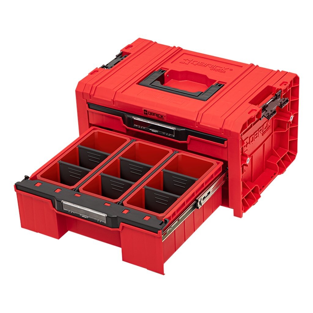 QBRICK PRO įrankių dėžė su 2 stalčiais 2.0 EXPERT RED 2 QBRICK PRO įrankių dėžė su 2 stalčiais 2.0 EXPERT RED 2