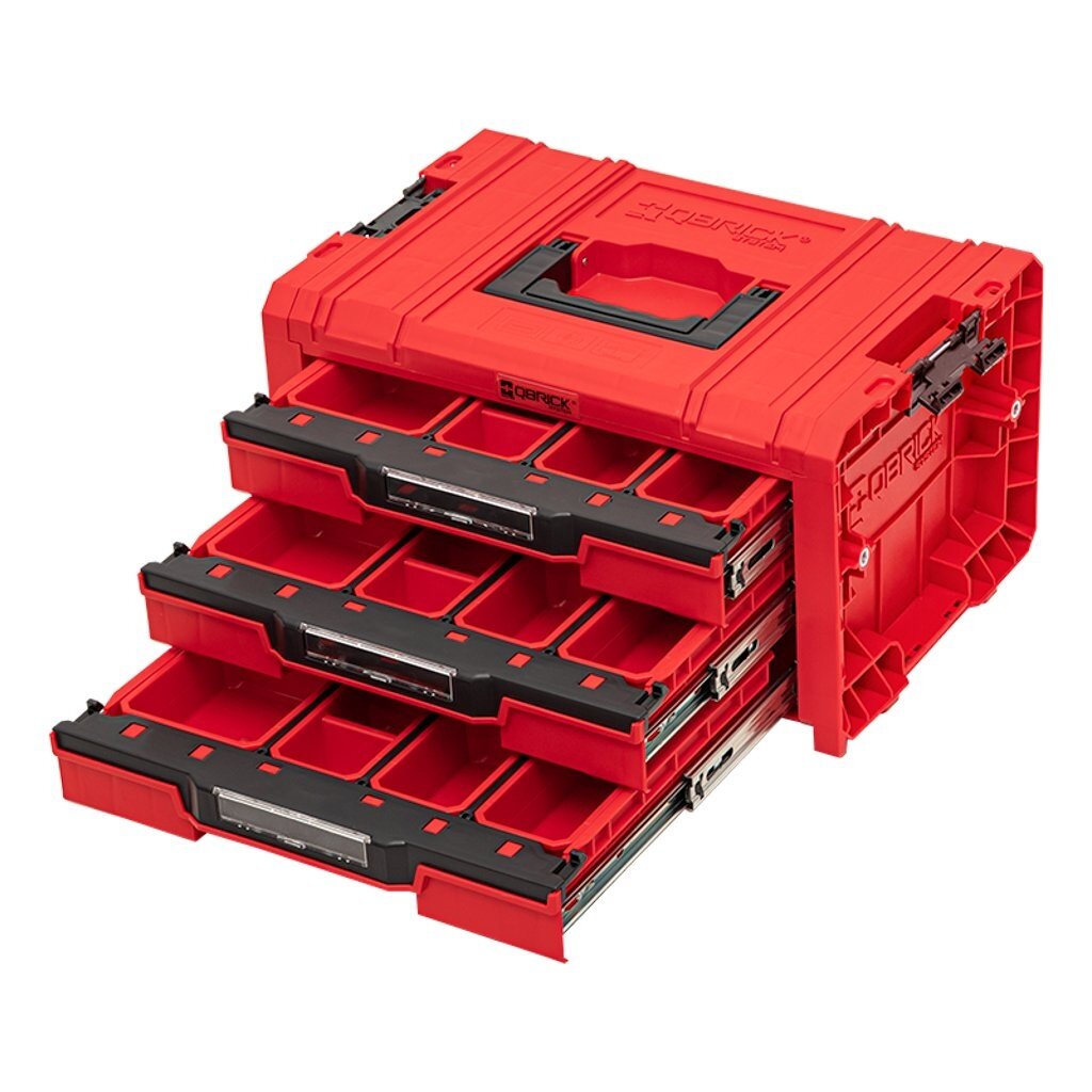 QBRICK PRO įrankių dėžė su 3 stalčiais 2.0 EXPERT RED 2 QBRICK PRO įrankių dėžė su 3 stalčiais 2.0 EXPERT RED 2