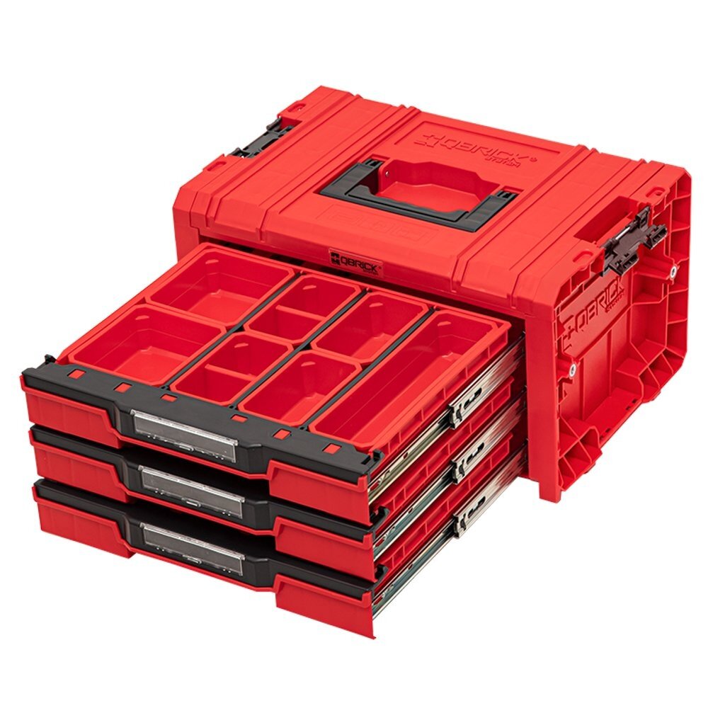 QBRICK PRO įrankių dėžė su 3 stalčiais 2.0 EXPERT RED 5 QBRICK PRO įrankių dėžė su 3 stalčiais 2.0 EXPERT RED 5