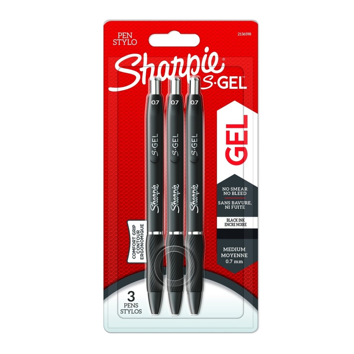 Rašiklis „Sharpie S-GEL", juodas, blist., 3 vnt. Rašiklis „Sharpie S-GEL", juodas, blist., 3 vnt.