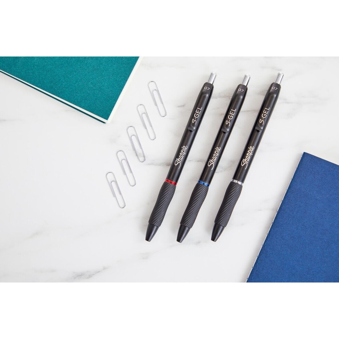 Rašiklis „Sharpie S-GEL", mėl./juod./raud., blist., 3 vnt. 1 Rašiklis „Sharpie S-GEL", mėl./juod./raud., blist., 3 vnt. 1
