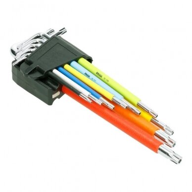 Raktai TORX T10 - T50 9 vnt. Raktai TORX T10 - T50 9 vnt.