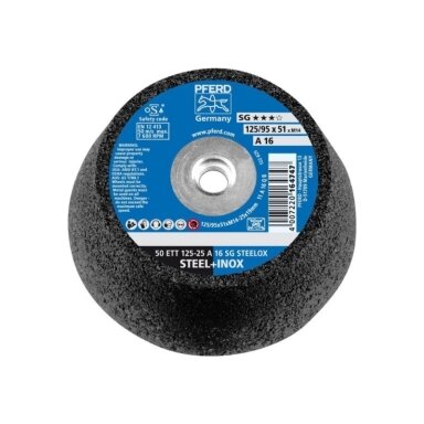 Šlifavimo taurė PFERD ETT SG STEELOX 125x25 M14