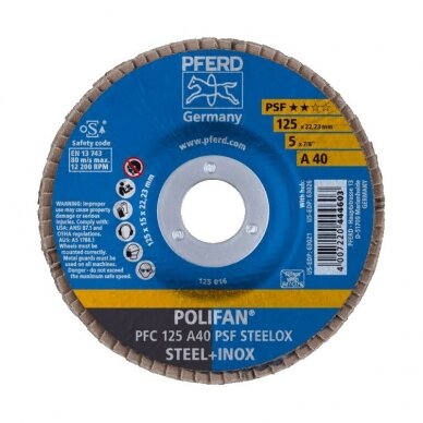 Šlifavimo diskas PFC125 A PSF PFERD 60 1 Šlifavimo diskas PFC125 A PSF PFERD 60 1