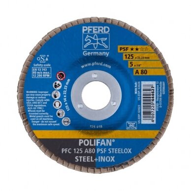 Šlifavimo diskas PFC125 A PSF PFERD 60 3 Šlifavimo diskas PFC125 A PSF PFERD 60 3