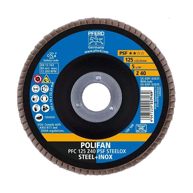 Šlifavimo diskas PFC125 Z PSF PFERD 60 1 Šlifavimo diskas PFC125 Z PSF PFERD 60 1