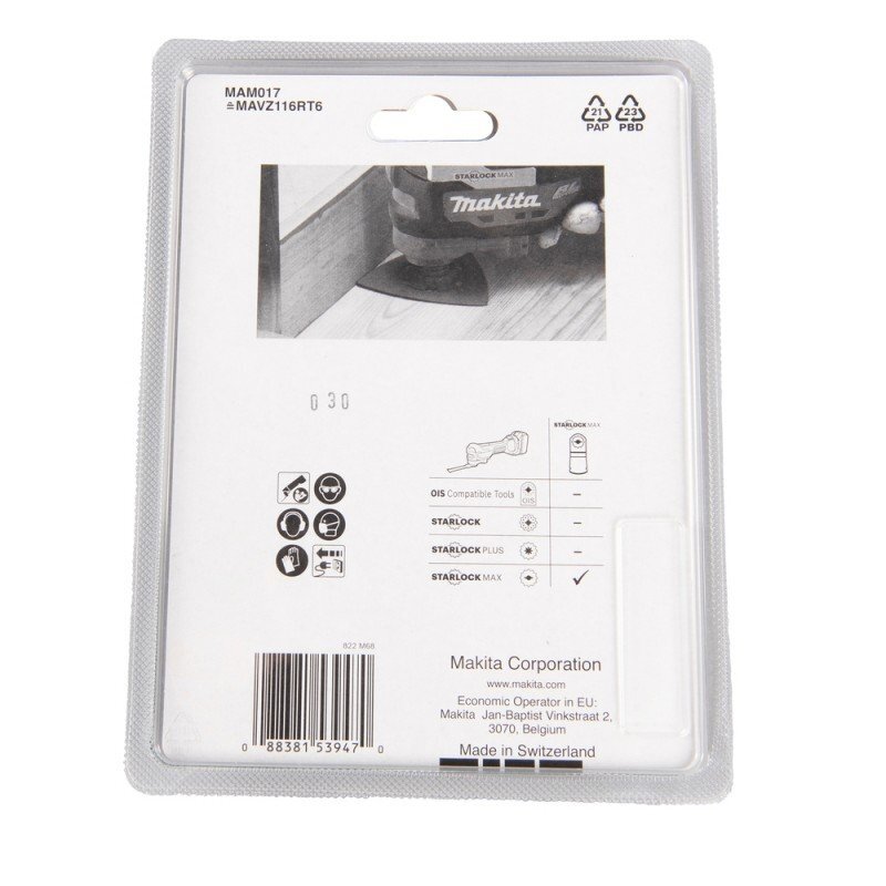 Šlifavimo plokštelė MAKITA Multitool MAM017 60 2 Šlifavimo plokštelė MAKITA Multitool MAM017 60 2