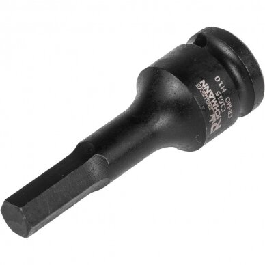 Smūginė HEX galvutė 1/2' H10x78 mm 1 Smūginė HEX galvutė 1/2' H10x78 mm 1