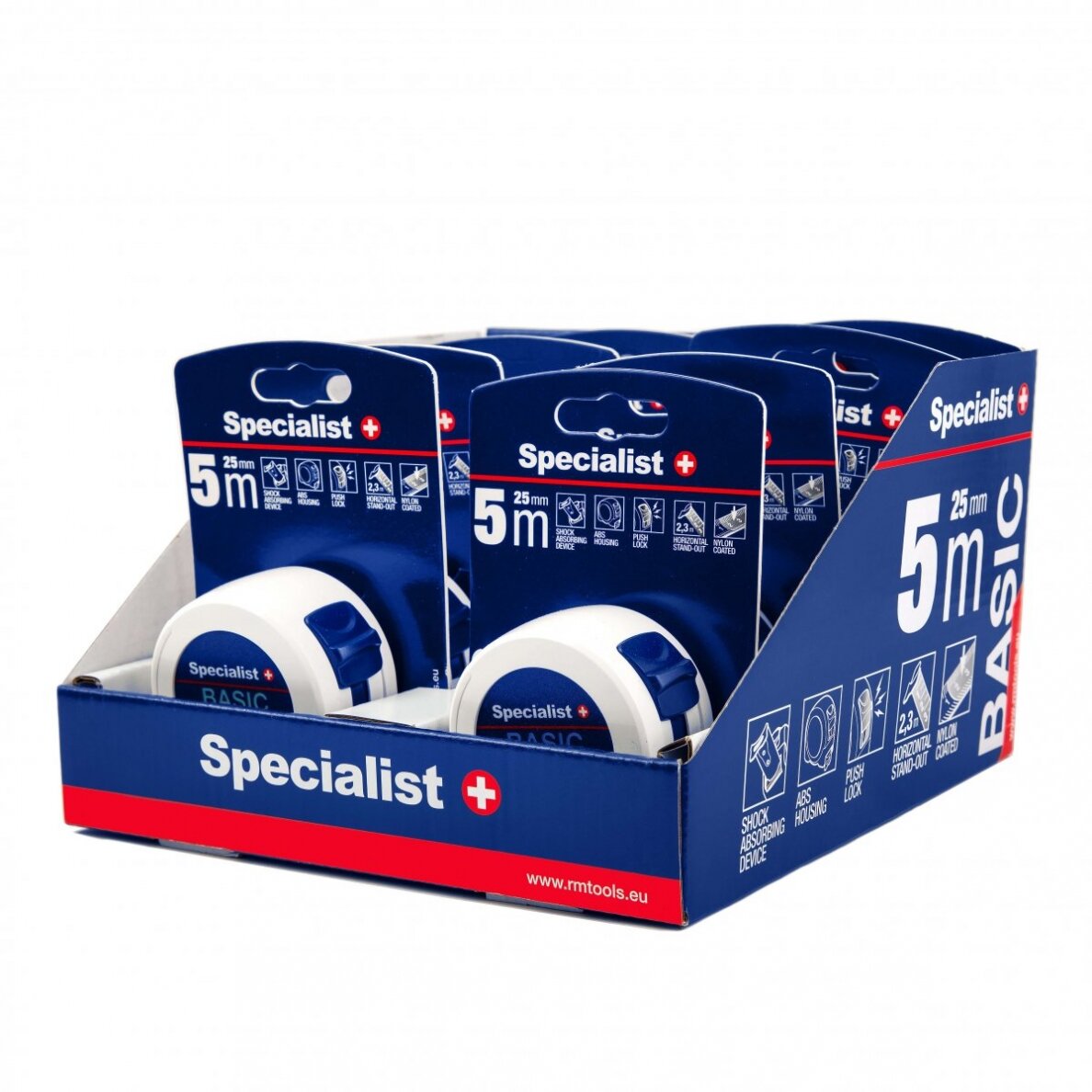 Specialist+ Basic ruletė 5 m x 25 mm 4