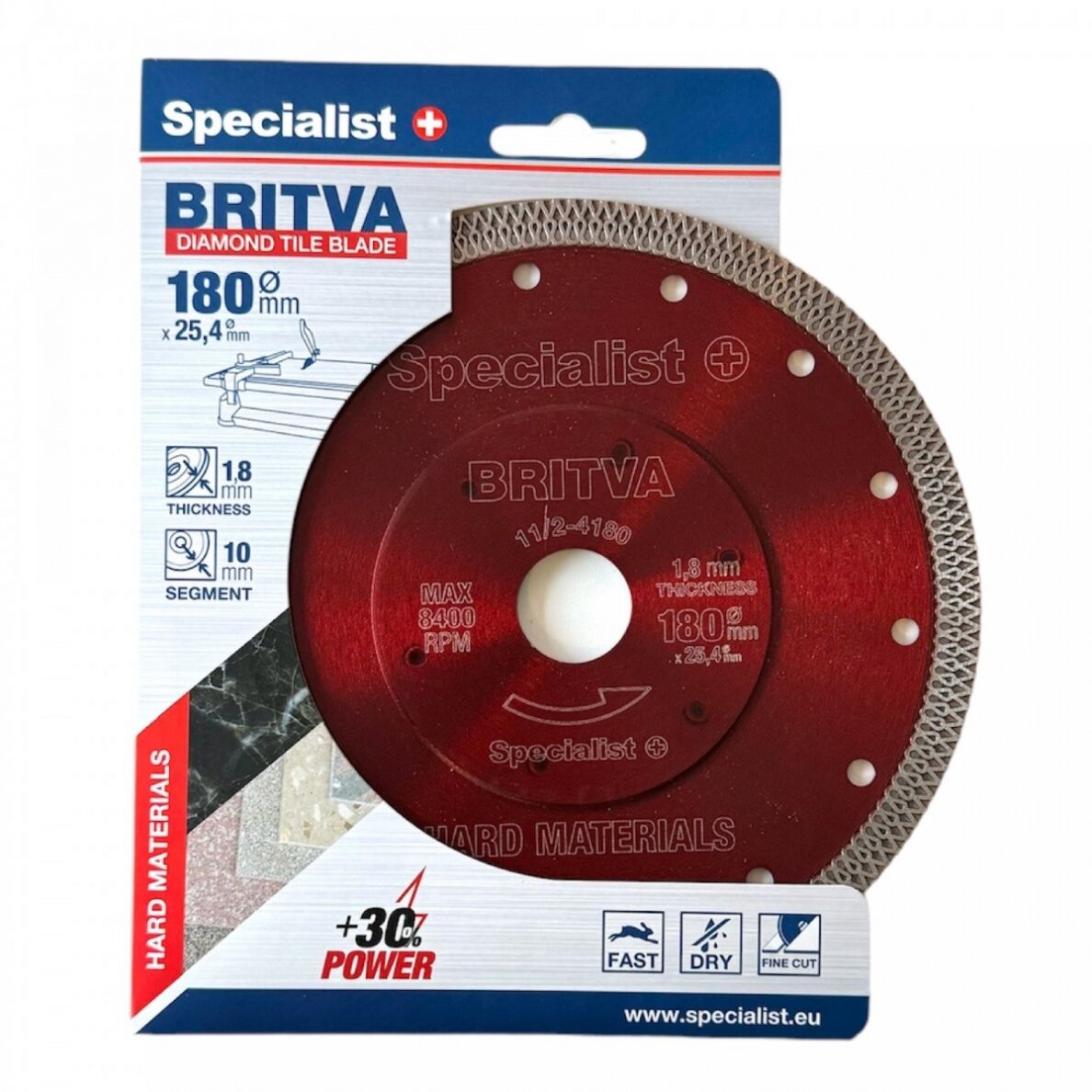 SPECIALIST+ deim. diskas BRITVA, 180x1,8x25,4 mm SPECIALIST+ deim. diskas BRITVA, 180x1,8x25,4 mm