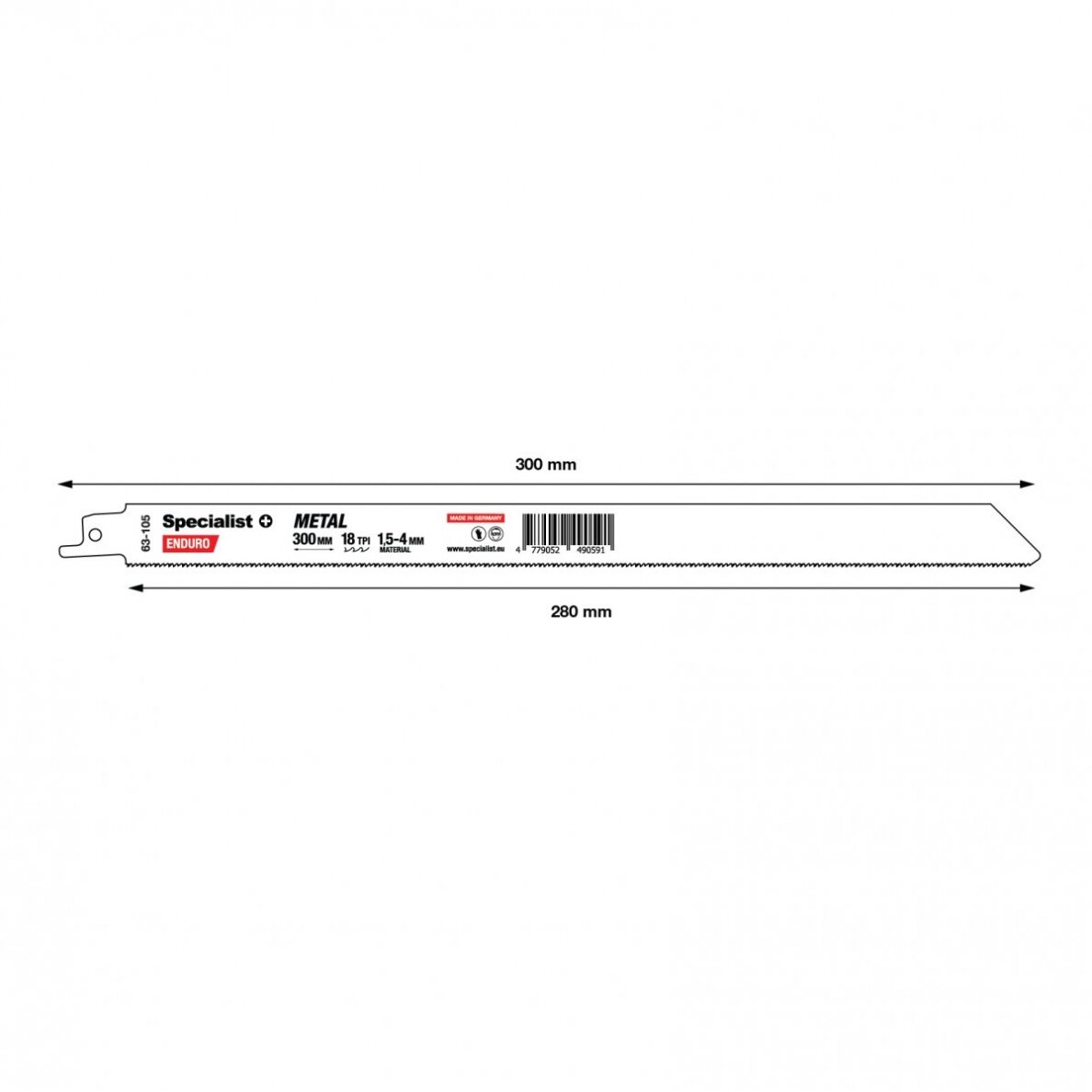 SPECIALIST+ pjūklas metalui, 300 mm, 18TPI 3 SPECIALIST+ pjūklas metalui, 300 mm, 18TPI 3