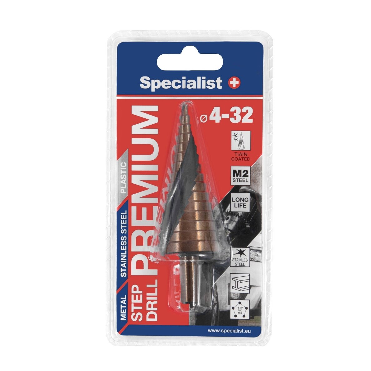 SPECIALIST+ žingsninis grąžtas PREMIUM, ⌀4-32 3
