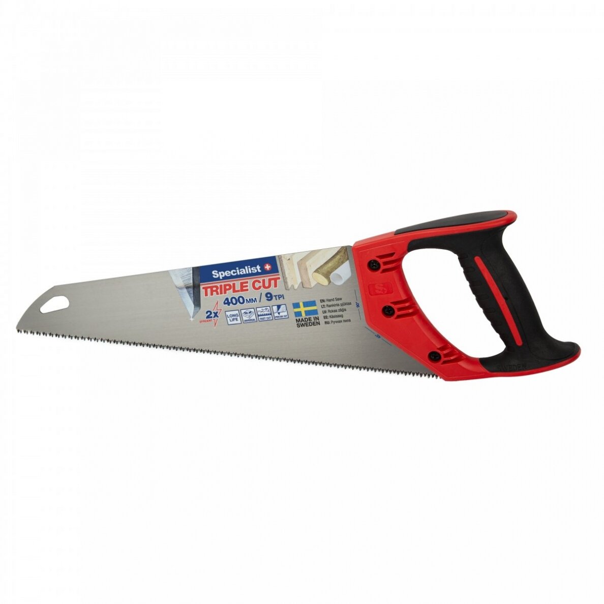 SPECIALIST+ rankinis pjūklas TRIPLE CUT 400mm, 9TPI 1 SPECIALIST+ rankinis pjūklas TRIPLE CUT 400mm, 9TPI 1