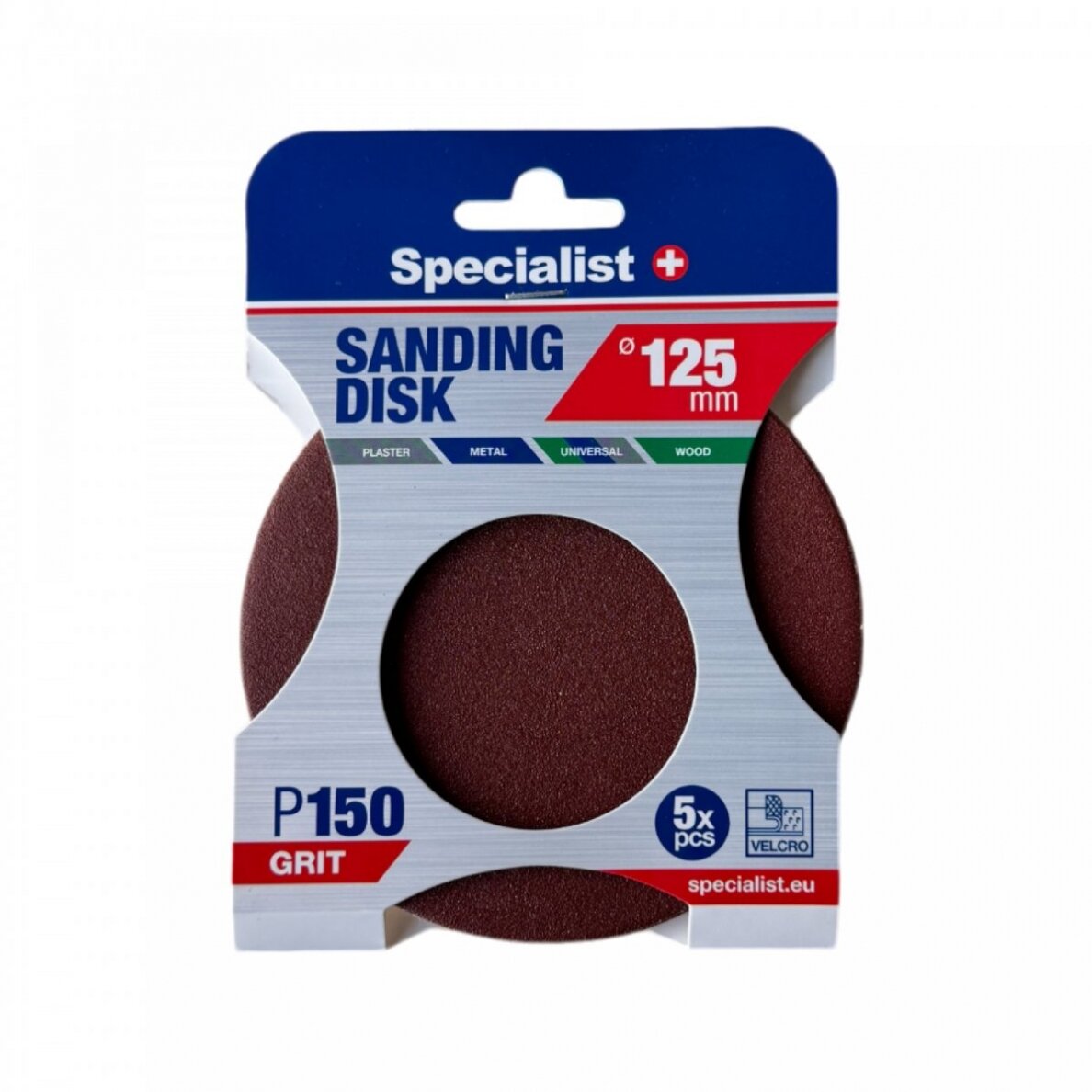 SPECIALIST+ šlifavimo popierius P150, 125 mm, 5 vnt. SPECIALIST+ šlifavimo popierius P150, 125 mm, 5 vnt.