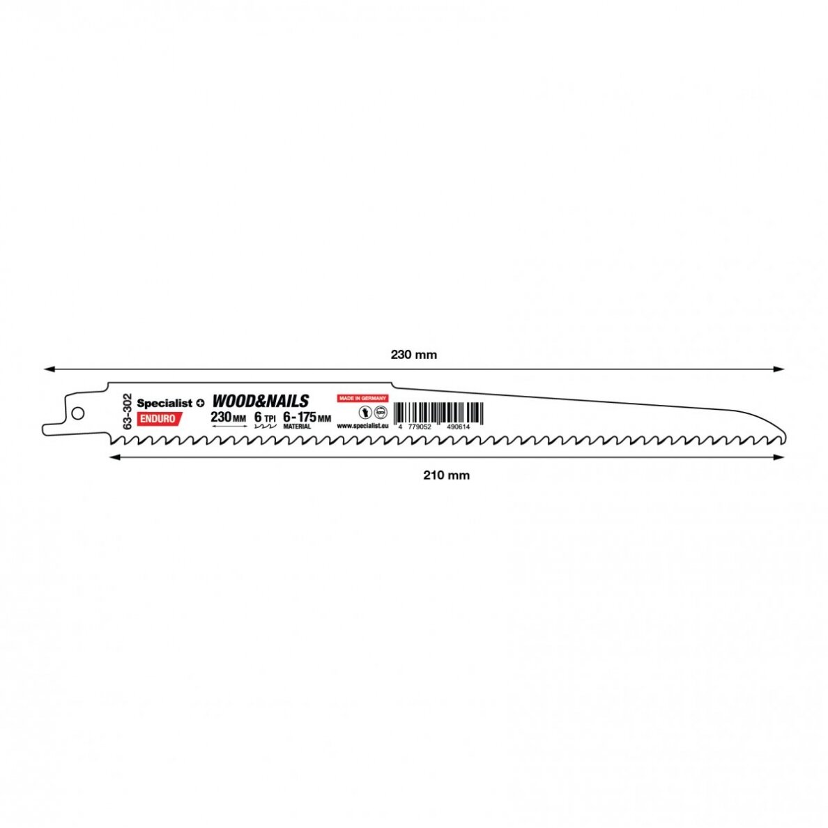 SPECIALIST+ ties. pjūklas medienai su vinimis, 230 mm, 6TPI 3 SPECIALIST+ ties. pjūklas medienai su vinimis, 230 mm, 6TPI 3