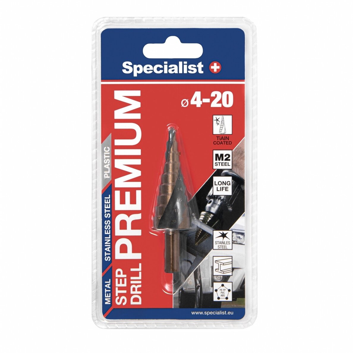 SPECIALIST+ žingsninis grąžtas PREMIUM, ⌀4-20 3 SPECIALIST+ žingsninis grąžtas PREMIUM, ⌀4-20 3