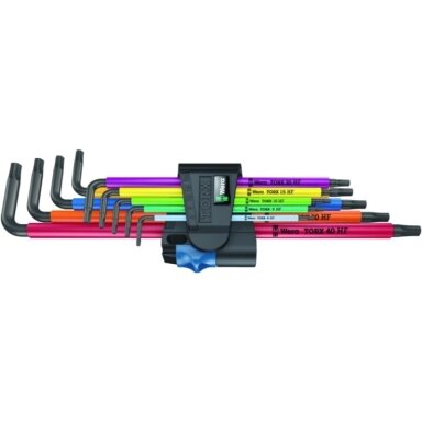 Spalvotų šešiakampių raktų rinkinys WERA 967/9 TORX XL HF Spalvotų šešiakampių raktų rinkinys WERA 967/9 TORX XL HF