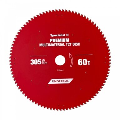 Pjovimo diskas 305x60Tx30mm, Multimaterial PREMIUM, SPECIALIST+ Pjovimo diskas 305x60Tx30mm, Multimaterial PREMIUM, SPECIALIST+