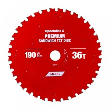 Pjovimo diskas 190x36Tx30mm, Sandwich PREMIUM, SPECIALIST+