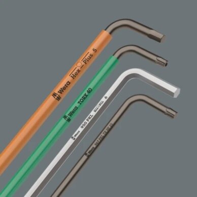Spalvotų šešiakampių raktų rinkinys WERA 967/9 TORX XL HF 5 Spalvotų šešiakampių raktų rinkinys WERA 967/9 TORX XL HF 5