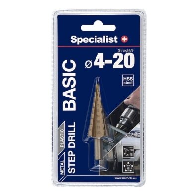 SPECIALIST+ žingsninis grąžtas BASIC, ⌀4-20 1