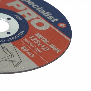SPECIALIST+ metalo pj.diskas PRO, 125x1x22 mm 2