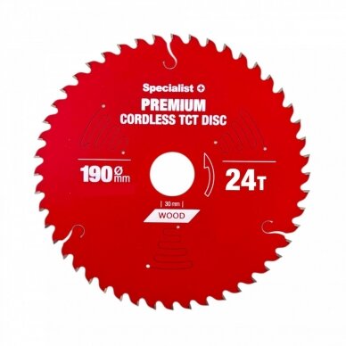 SPECIALIST+ pjovimo diskas Cordless 190x24Tx30mm SPECIALIST+ pjovimo diskas Cordless 190x24Tx30mm