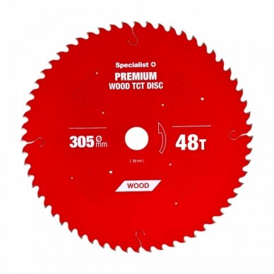Pjovimo diskas 305x48Tx30mm, Wood PREMIUM, SPECIALIST+ Pjovimo diskas 305x48Tx30mm, Wood PREMIUM, SPECIALIST+