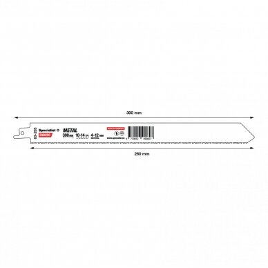 SPECIALIST+ pjūklas metalui, 300 mm, 10-14TPI 3 SPECIALIST+ pjūklas metalui, 300 mm, 10-14TPI 3