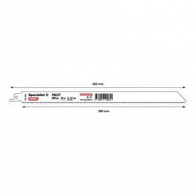 SPECIALIST+ pjūklelis paletėms, 300 mm, 10TPI 3 SPECIALIST+ pjūklelis paletėms, 300 mm, 10TPI 3
