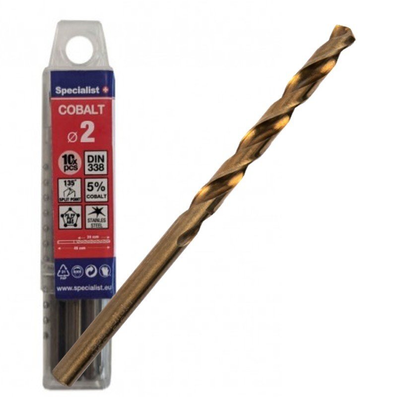 Specialist+ Cobalt met. gr. 2 mm 10vnt Specialist+ Cobalt met. gr. 2 mm 10vnt