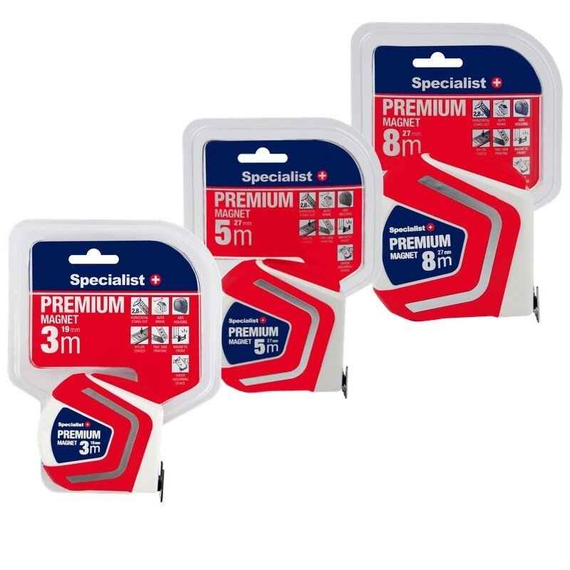 Specialist+ Premium ruletė 8 m x 27 mm 4 Specialist+ Premium ruletė 8 m x 27 mm 4