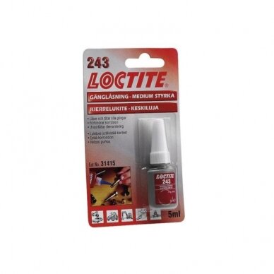 Sriegių fiksatoriaus ir klijų komplektas LOCTITE 243 5ml/ 401 5gr 1