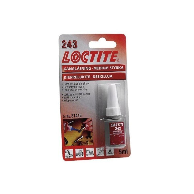 Sriegių fiksatoriaus ir klijų komplektas LOCTITE 243 5ml/ 401 5gr 1 Sriegių fiksatoriaus ir klijų komplektas LOCTITE 243 5ml/ 401 5gr 1