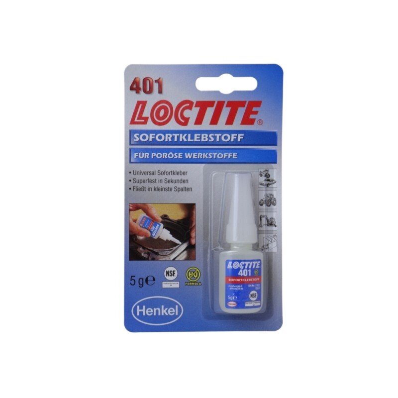 Sriegių fiksatoriaus ir klijų komplektas LOCTITE 243 5ml/ 401 5gr 2