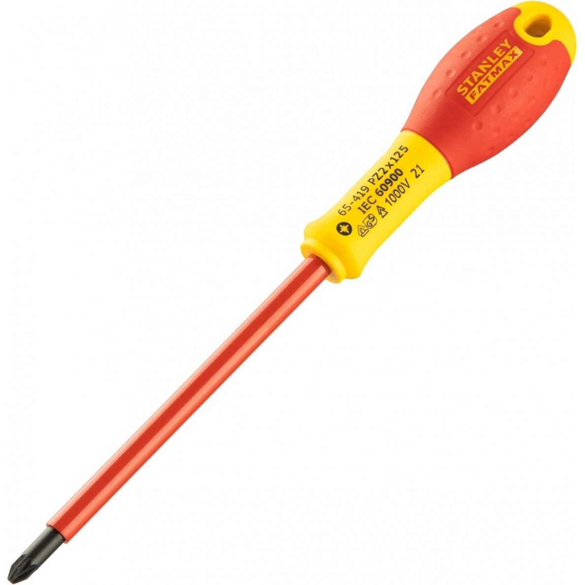 Stanley Fatmax el. atsuktuvas VDE PZ2x125 mm, 1000V (su blisteriu) Stanley Fatmax el. atsuktuvas VDE PZ2x125 mm, 1000V (su blisteriu)