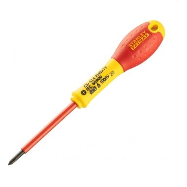 Stanley Fatmax el. atsuktuvas VDE PH0x75 mm, 1000V (su blisteriu) Stanley Fatmax el. atsuktuvas VDE PH0x75 mm, 1000V (su blisteriu)
