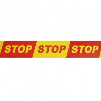 STOP juosta 100m x 100mm raudona/geltona 1 STOP juosta 100m x 100mm raudona/geltona 1